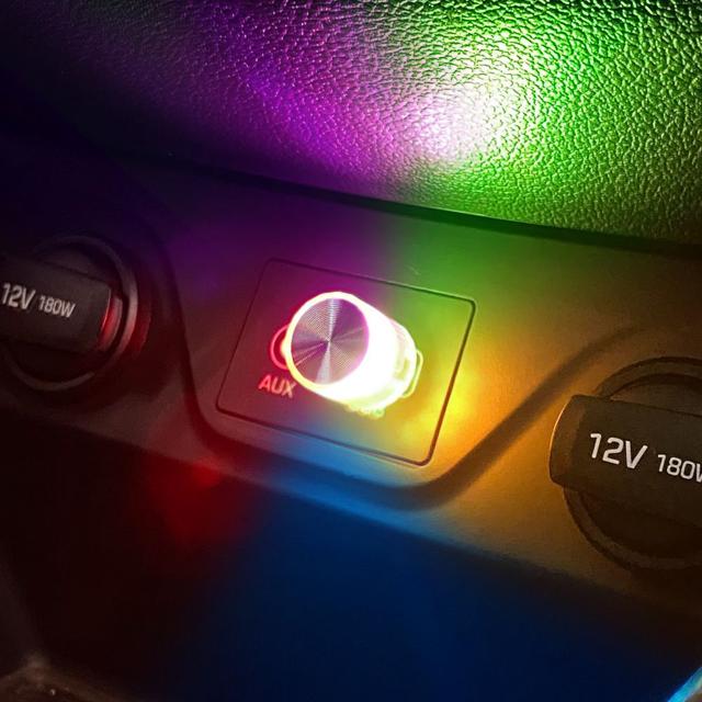 자동차 차량용 LED 미니 USB 무드등 풋등 컬러플래시