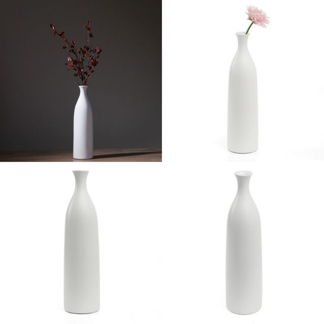 도자기 꽃병 46.5cm 화이트 인테리어꽃병 조화꽃병