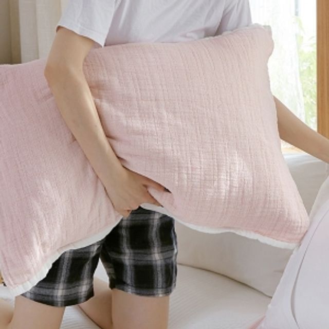순면 밴딩 베개커버 핑크, 고정형 밴딩 베갯잎