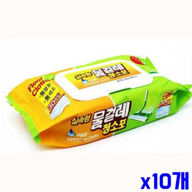 WL 제균 물걸레 청소포 중형 30매 30x20 X10개