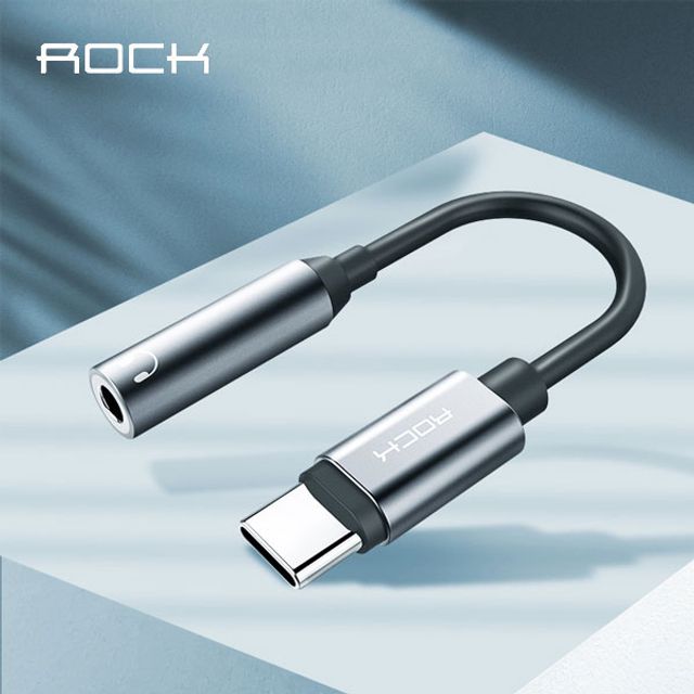 Rock C타입 3.5MM 메탈 이어폰젠더 Type-C 통화가능