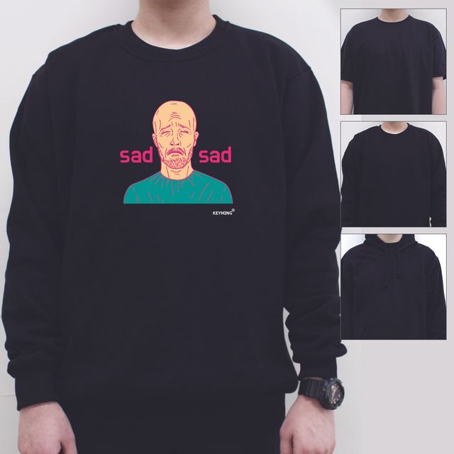 키밍 sad sad 티셔츠 남녀공용 감성 후드 반팔 맨투맨