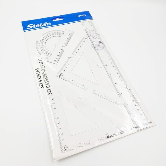 각도기 삼각자 스텔란(STELAN) 세트(4PCS)