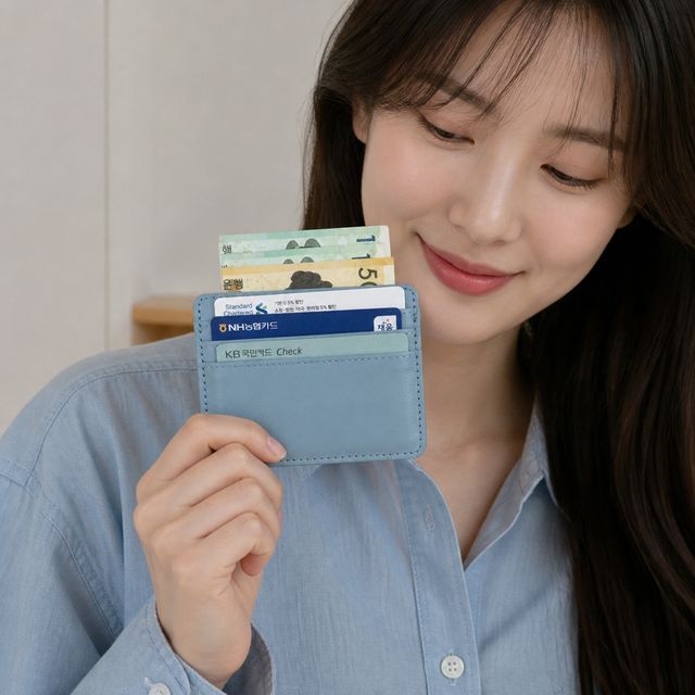 가죽 카드지갑 남녀공용 슬림 미니 명함지갑 20대 학생 직장인 남성 여성용 카드홀더