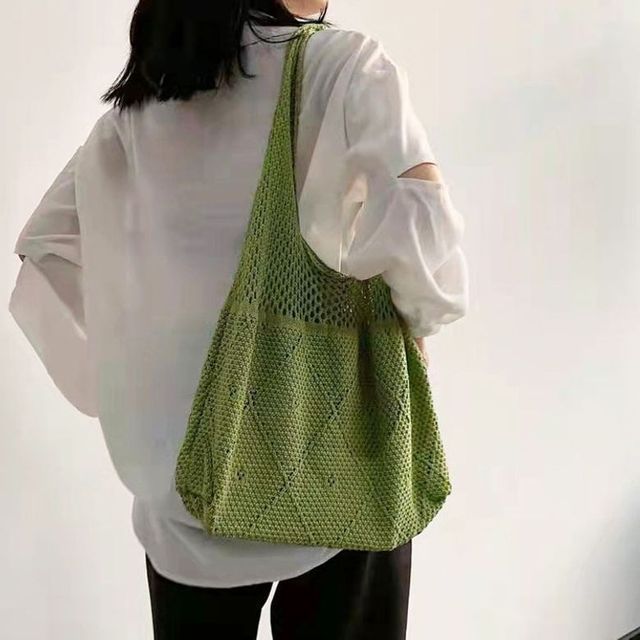 에코백 숄더백 니트짜임 봄여름 그물가방 비치가방 니