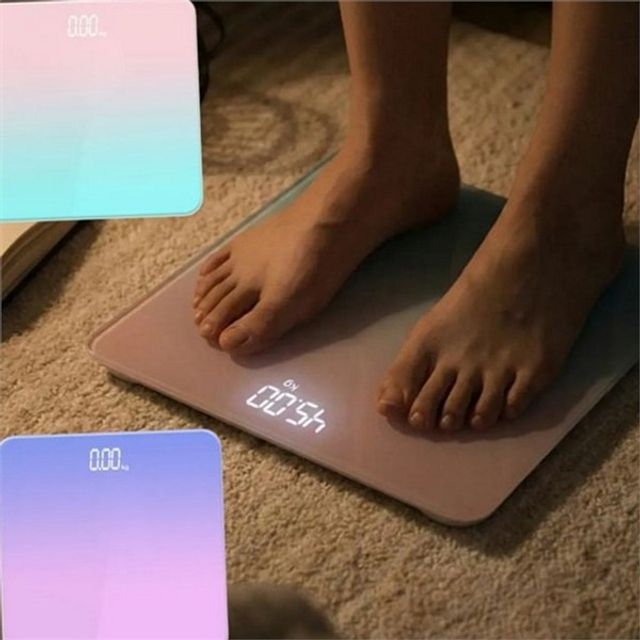 전자 체중계 디지털 체중계 스마트 슬림형 가정용 욕실 온도 강화 유리