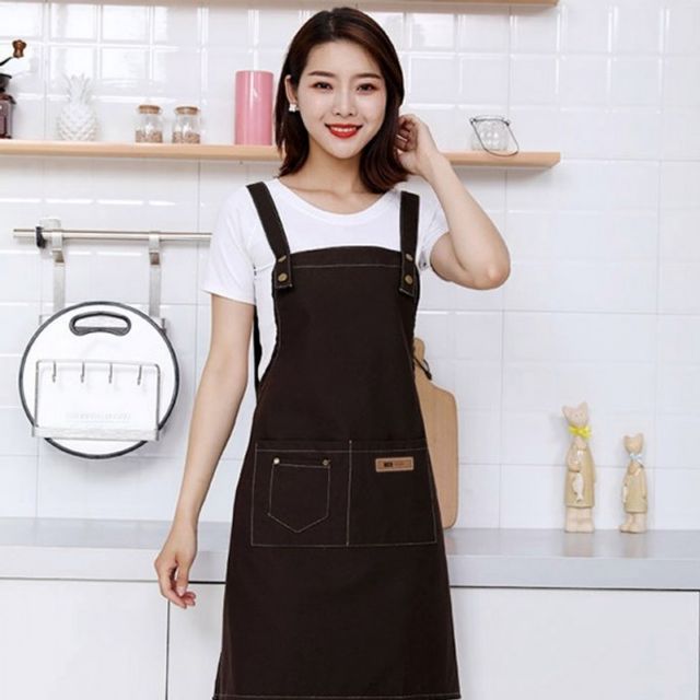 캔버스 앞치마 이쁜 바리스타 포켓 작업앞치마
