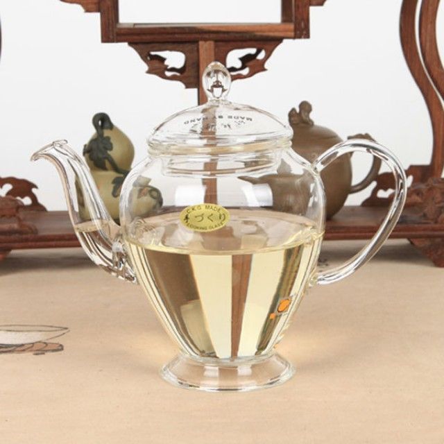 유러피언 유리 차주전자 티포트 다관 450ml