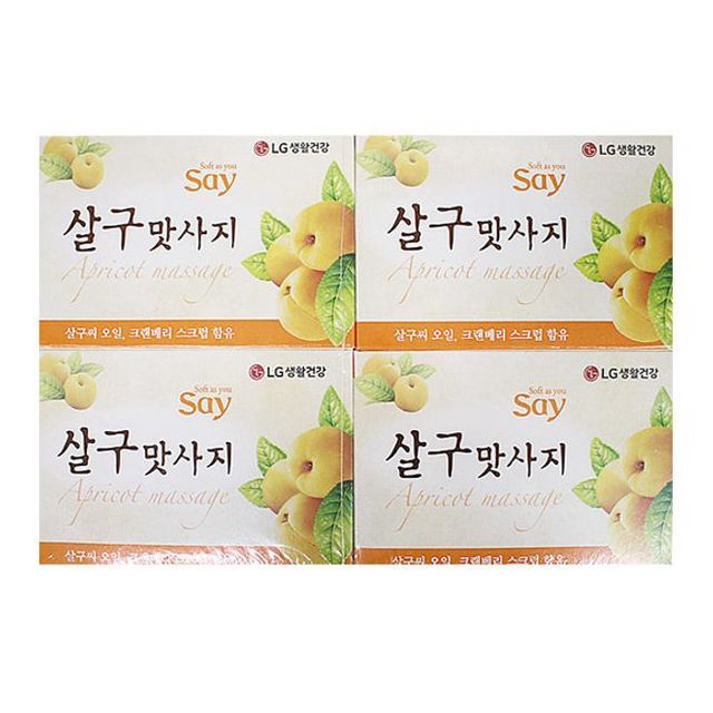 세이 살구 맛사지 화장비누 4입 세안 세수비누 욕실