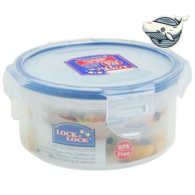 밀폐형 원형 보관 용기 300ml 신선한 재료