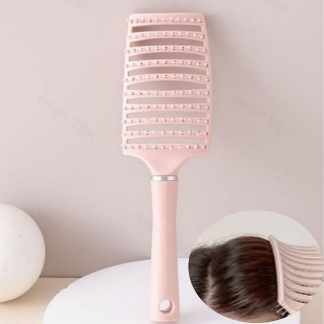웻브러쉬 붙임 머리빗 탈모빗 정수리 볼륨빗 BB0187