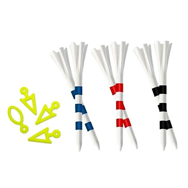 플라스틱 7cm 눈금 골프티 20개 방향꽂이 5개 세트