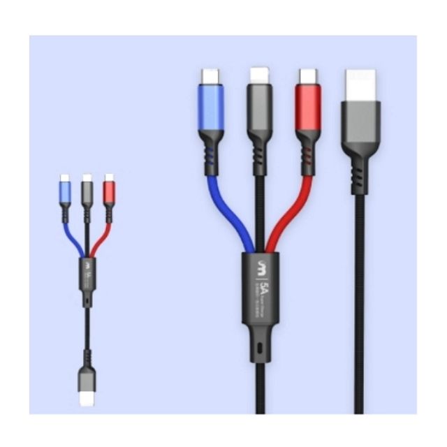 3in1 멀티케이블 USB-C 라이트닝 마이크로 3in1 충전 케이블
