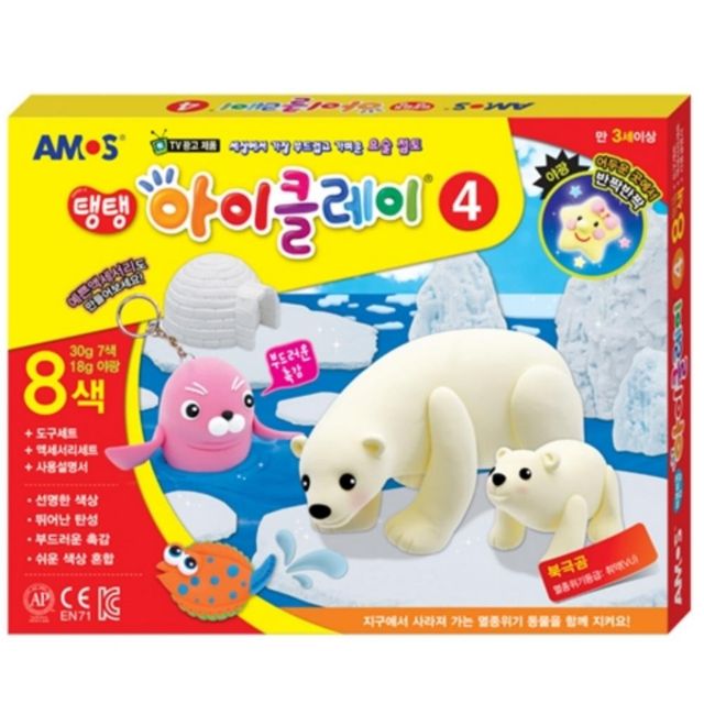 탱탱아이클레이4 8색30G 24개입 클레이세트 미술놀이만들기재료 클레이아트