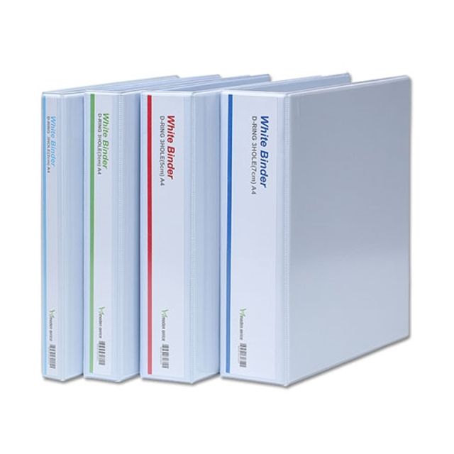 모든오피스)백색투명3공D링바인더(PP/A4/7cm)