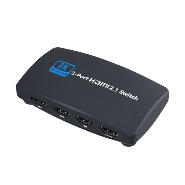 듀얼 모니터 전환 스위치 3x1 리모컨 포함 HDMI 선택기
