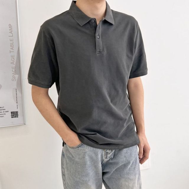베이직 남자 반팔 카라티 남성 여름 상의 반팔 티셔츠 반팔카라티 반팔티셔츠 카라반팔티