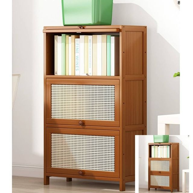 거실 수납장 3단 60cm 감성가구 라탄인테리어 우드수납함 서랍형수납함 실용템