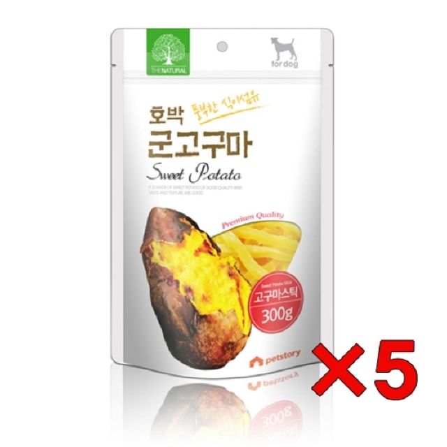 더내추럴 호박 고구마스틱 300g 5개묶음 - 고양이 동결건조 간식