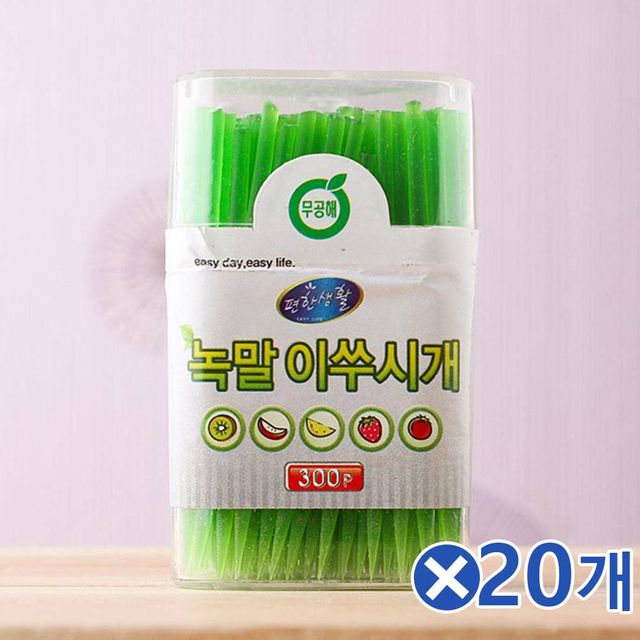 TBZ 환경에 좋은 녹말이쑤시개 6.5cm 300px20개 요지