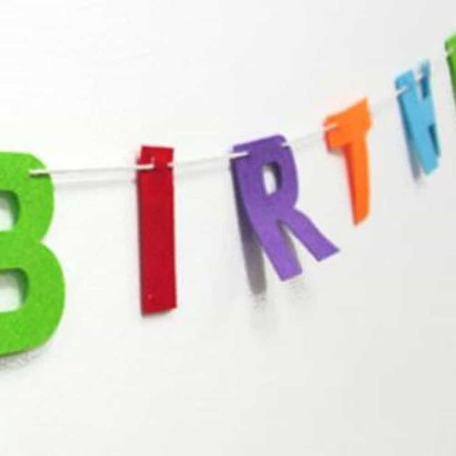 파티펠트가랜드생일레인보우 생일축하가랜드 파티현수막