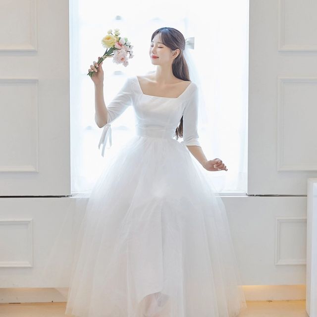 교복몰 웨딩드레스 A라인 벨 졸업사진 졸업사진컨셉