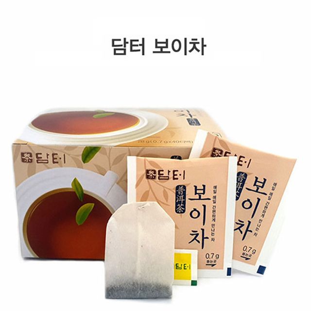 쿨샵 담터 보이차 40T 전통차 티백차 차우려내기