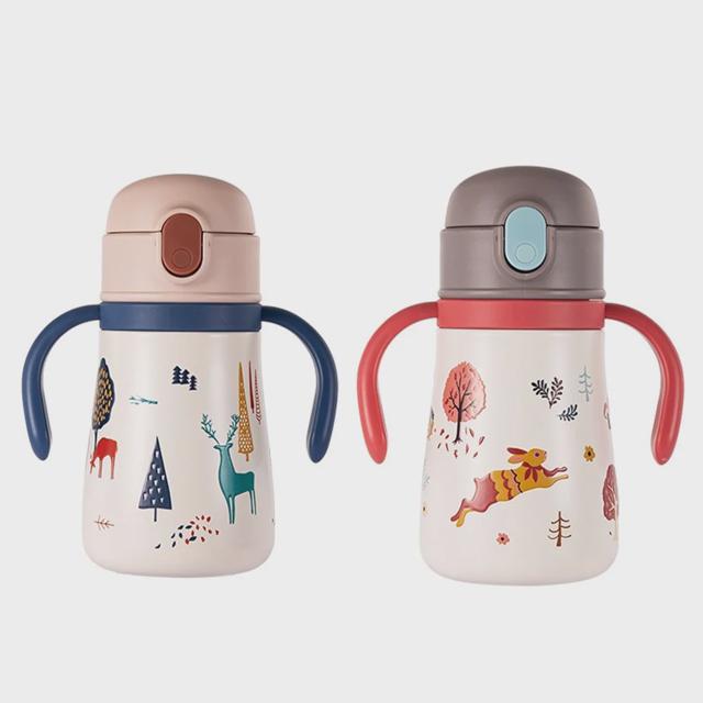 캐리보틀 포레스트 스테인레스 어깨끈키즈텀블러350ml