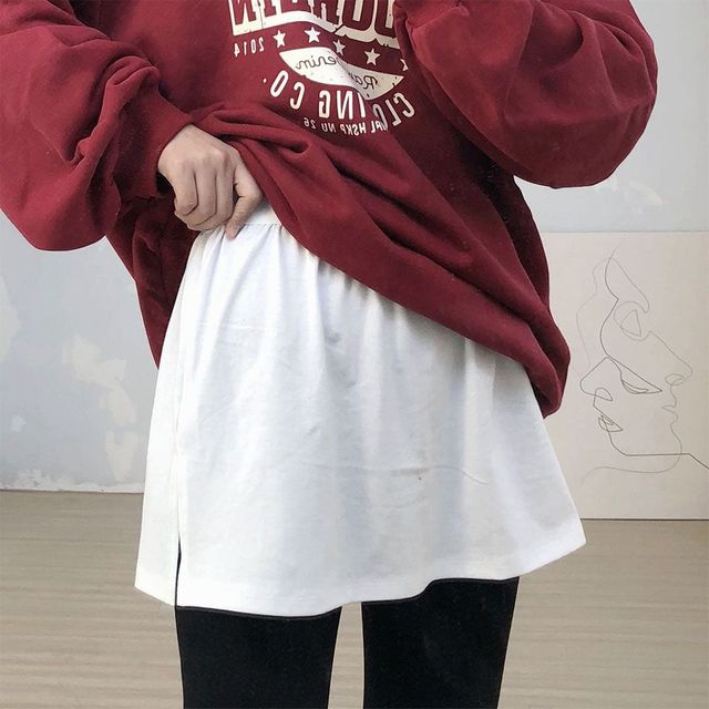 페이크티셔츠 페이크 밴딩 레이어드 티셔츠