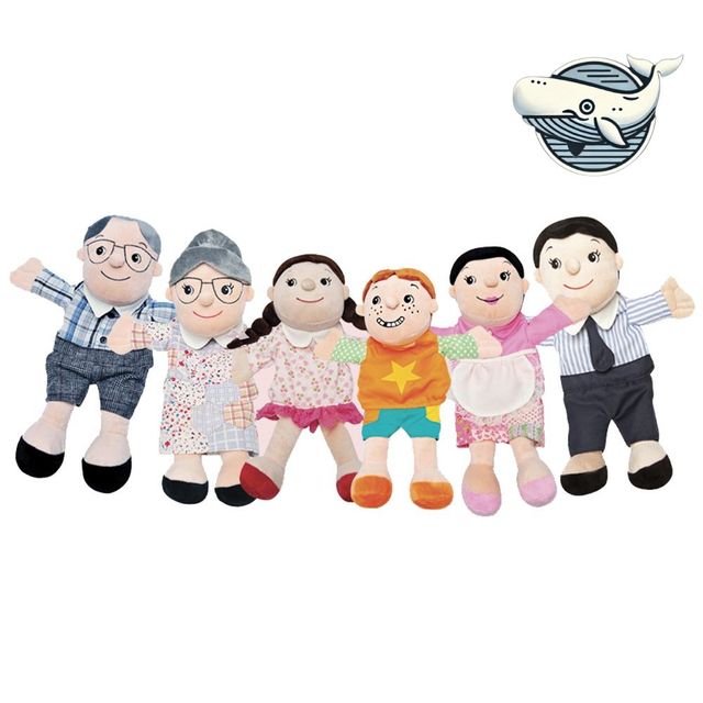 구연동화 아동용 손인형 6종 가족 캐릭터 연극