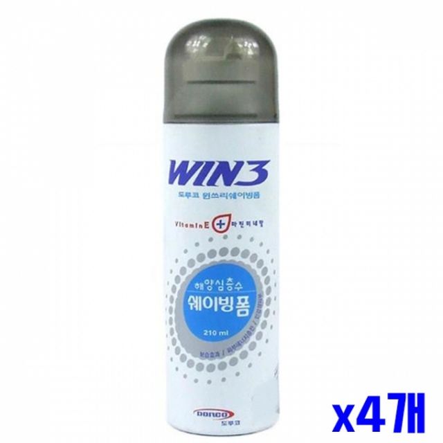 WL 부드러운 도루코 WIN3 쉐이빙폼 210ml x4개