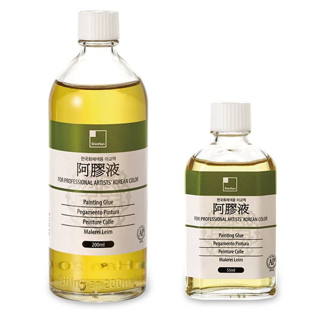 신한한국화보조제 아교액 55ml - 접착력 우수한 미술용 정착제