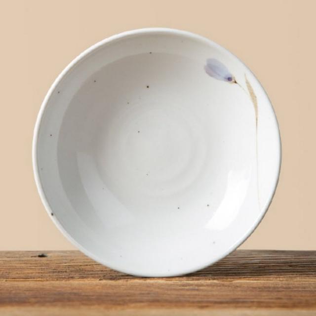 이천도자기 청꽃 고백자 나물기 대 15.7cm - 고급 찬기