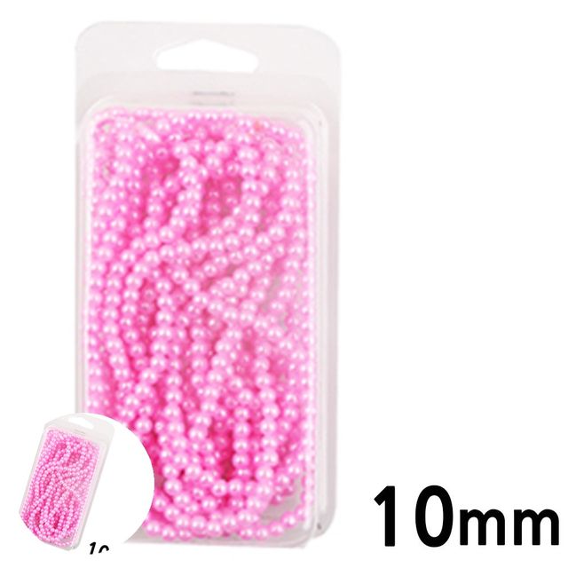 진주구슬비즈 진주구슬 칼라 구슬 단색 진주 분홍 10mm