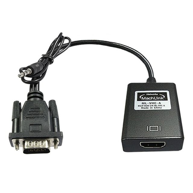 VGA to HDMI 컨버터 Audio OK ML-VHC-A 블랙