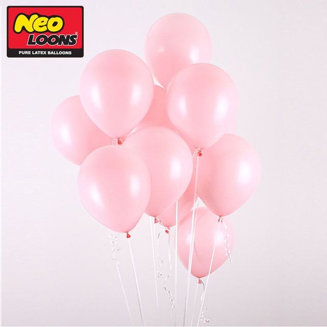 네오텍스 25cm 핑크 라운드풍선 100개입 파티풍선 파티용품 생일 졸업식