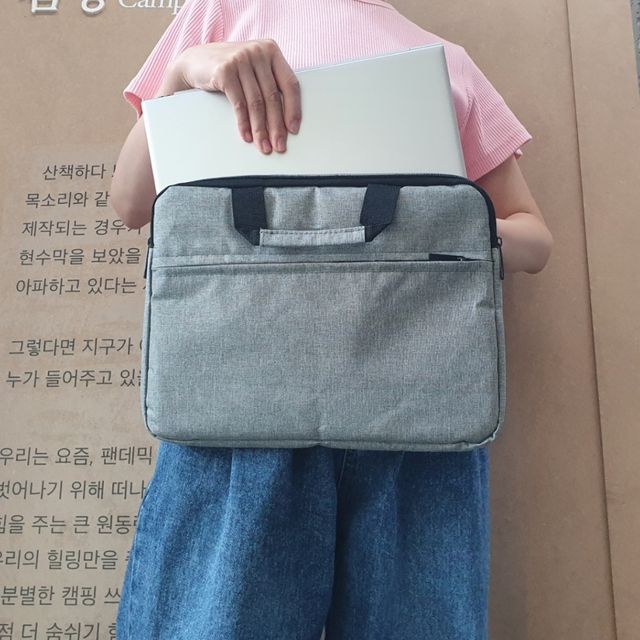 베이직 노트북 파우치 가방 13인치 연그레이
