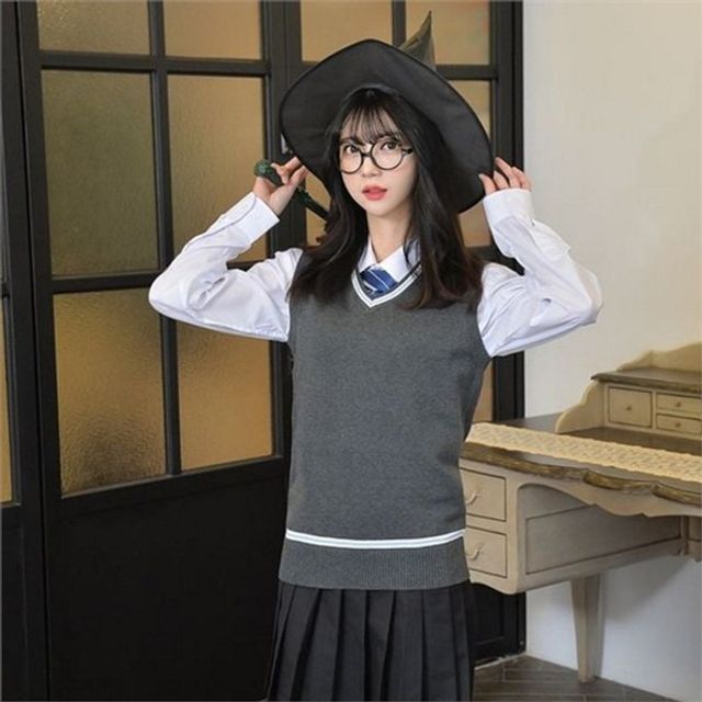 여성 스쿨룩 조끼 여성 오버핏 조끼 베이직 캐주얼 간절기 데일리 겨울 가을 레이어드 루즈핏 베스트