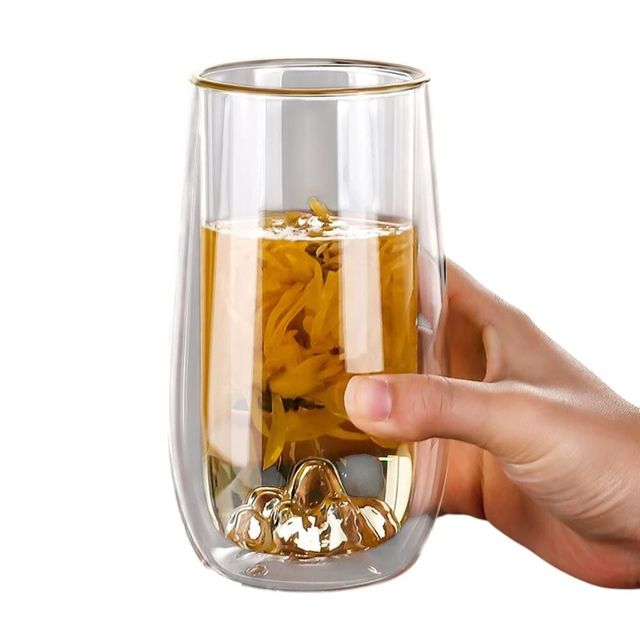 라인 이중 유리컵 (400ml)