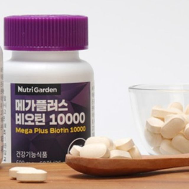 건강기능식품 메가 플러스 비오틴 10000 60정 KS