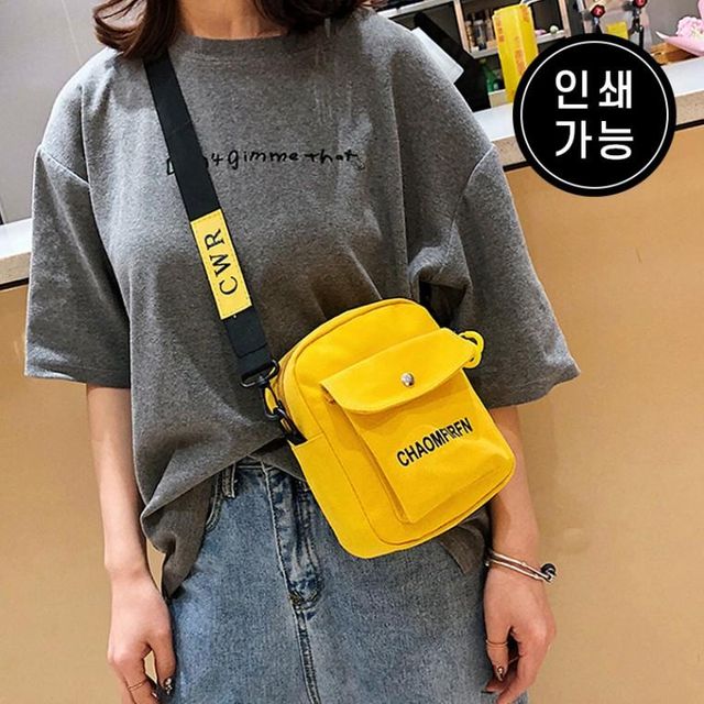 캔버스 크로스 백 캐주얼 가방 휴대폰 헤드셋 가방 미니백
