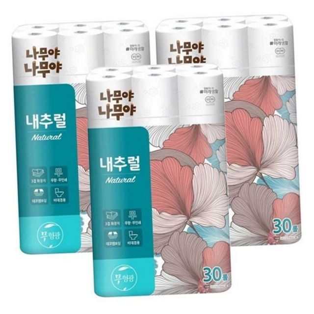 대용량 무향 도톰한 3겹 롤화장지 화장지 두루마리화장지 30롤