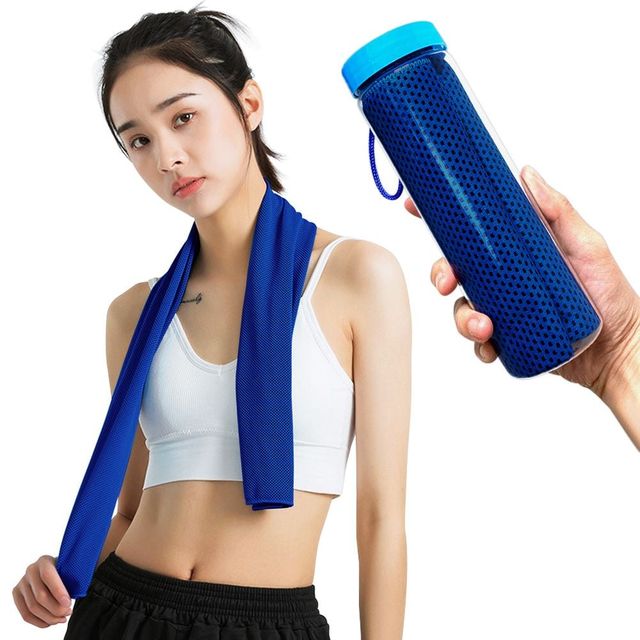 스포츠타올 빅사이즈 대형 아이스 쿨타올 블루 등산 스포츠 수건