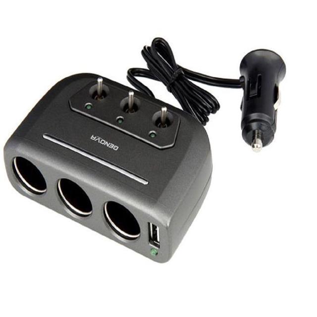 USB 스위치3구 멀티소켓 12V24V겸용