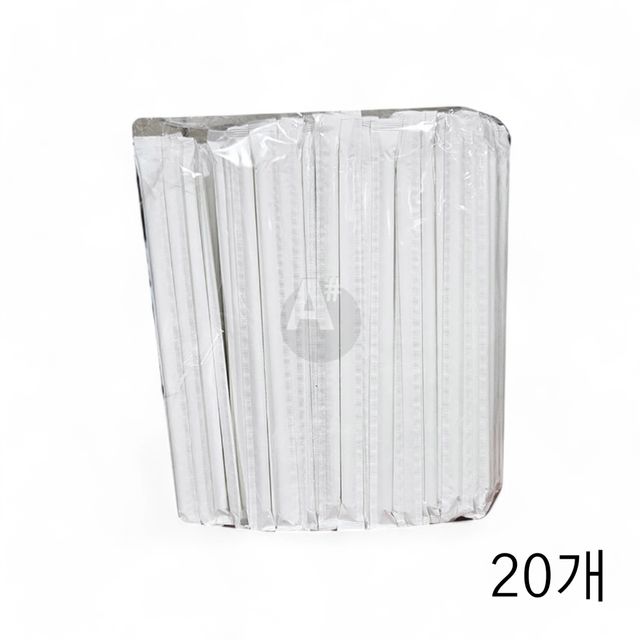 백색 종이빨대 7파이X210mm 250입 X 20개 스트로우