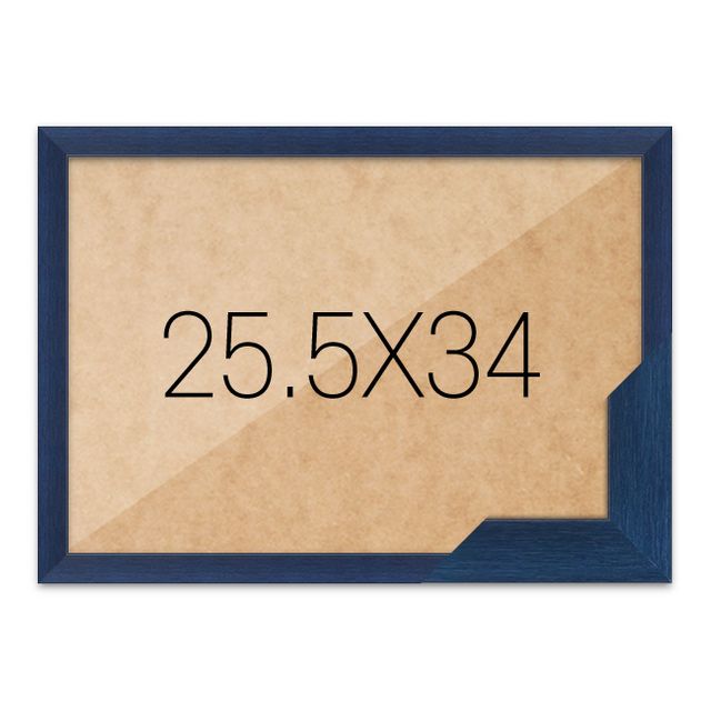 퍼즐액자 25.5x34 고급형 슬림 우드 블루