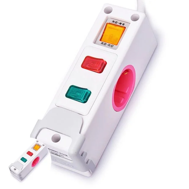스위치멀티탭 일자형멀티탭 멀티탭 개별 전원 스위치 옆으로 멀티코드 콘센트 2구 3M USB 2구