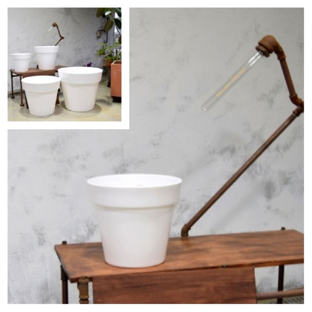 이탈리아 기본형 PE 대형화분 R6630 30x28cm 야외화분 베란다화분 정원화분 난간화분