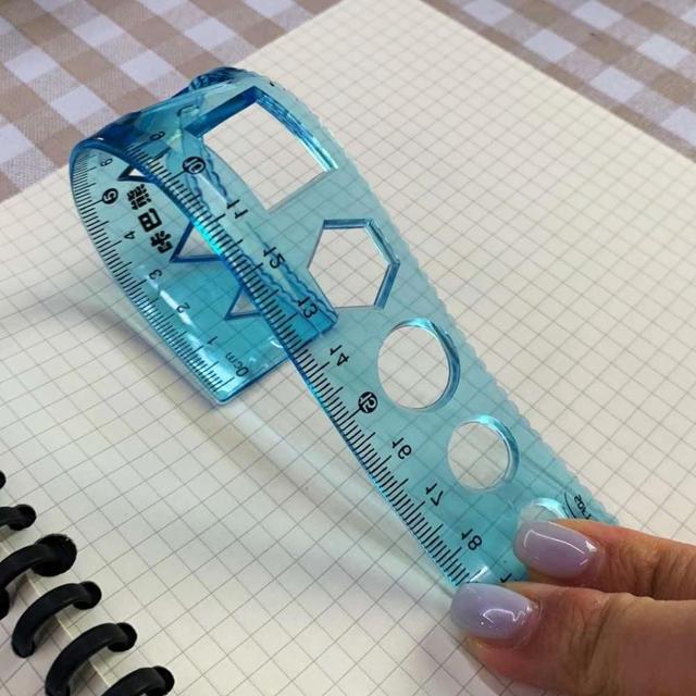 말랑말랑 구부러지는 4종 세트 각도기 삼각자
