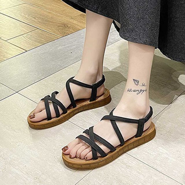 뒷밴딩 스트랩 샌들 미끄럼방지 여름 편한 여성샌들